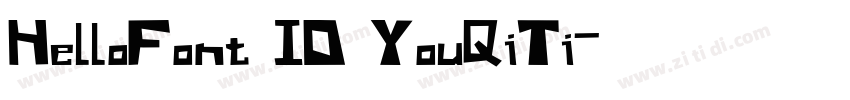 HelloFont ID YouQiTi字体转换